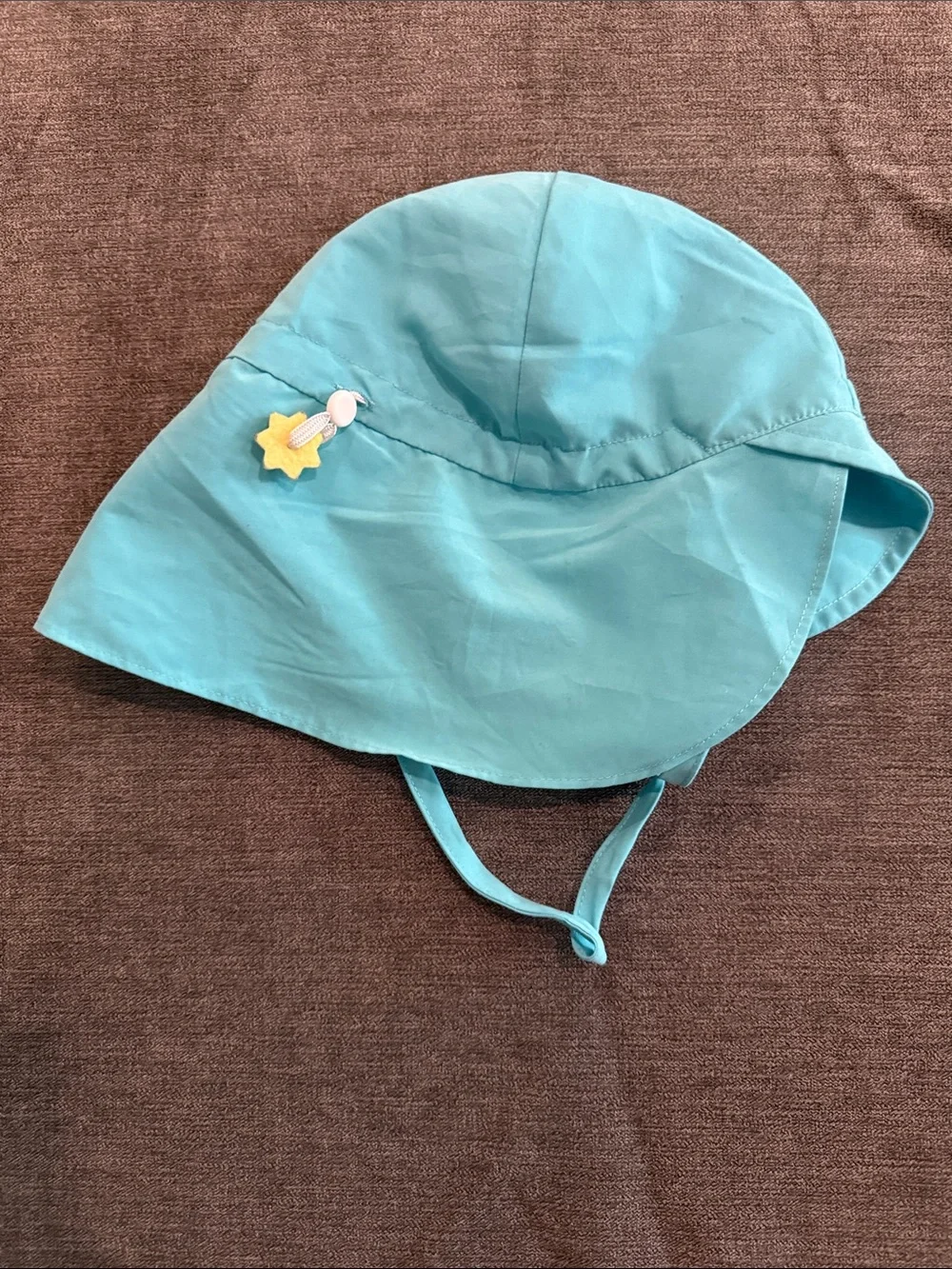 Light Aqua Kids Sun Hat with Chin Strap